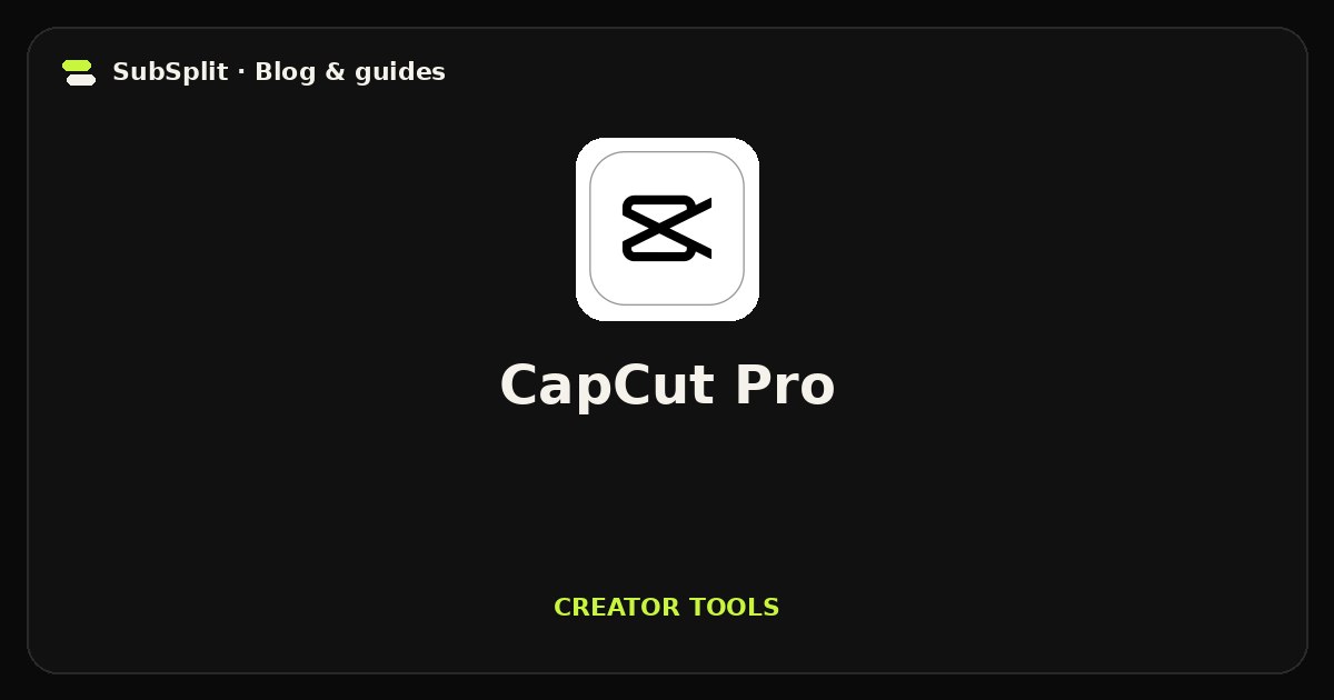 CapCut Pro — Creator tools