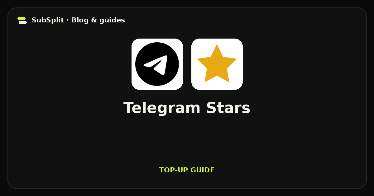 Telegram Stars — Top-up guide